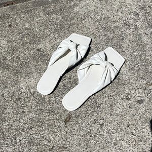 White sandals